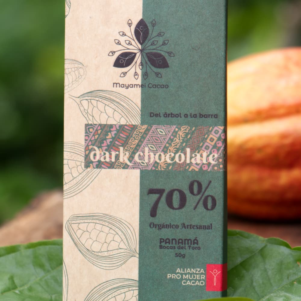 Barra de Chocolate Oscuro 70% Cacao Orgánico 50g